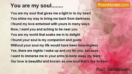 Ravi Sathasivam - You are my soul........