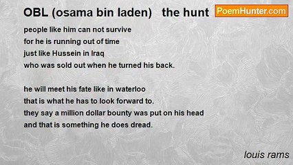 louis rams - OBL (osama bin laden)   the hunt