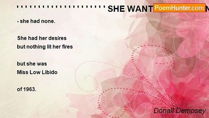 Dónall Dempsey - ' ' ' ' ' ' ' ' ' ' ' ' ' ' ' ' ' ' ' ' ' SHE WANTED TO BE GINA LOLABRIGGIDA