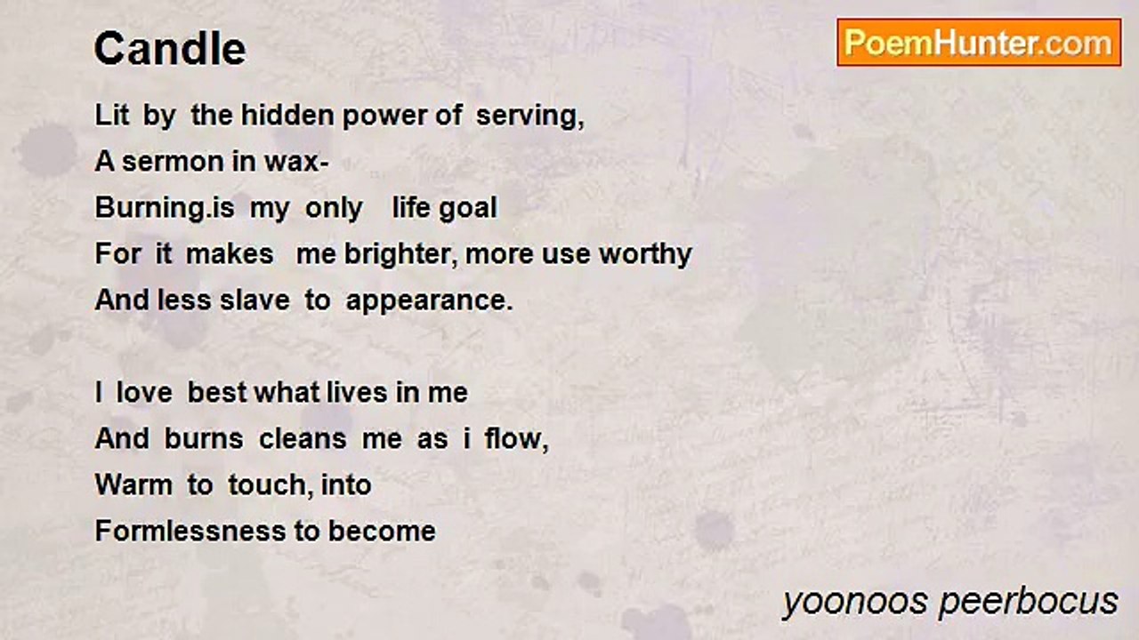 yoonoos peerbocus - Candle