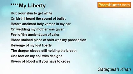 Sadiqullah Khan - My Liberty