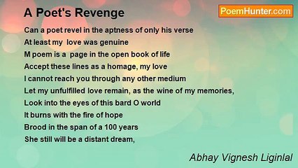Abhay Vignesh Liginlal - A Poet's Revenge