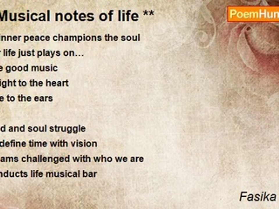 Fasika Ayalew - **Musical notes of life **