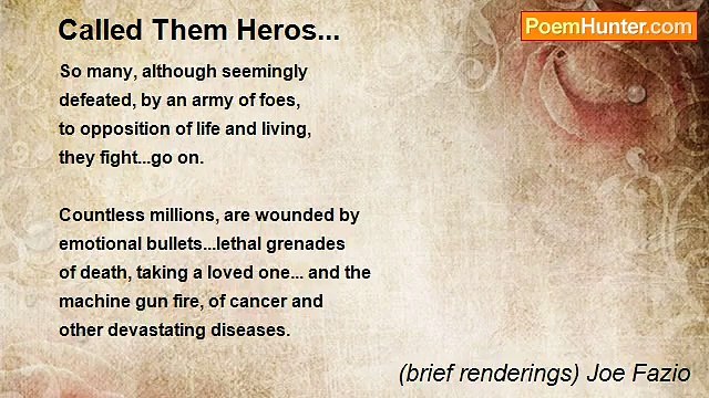 (brief renderings) Joe Fazio - Called Them Heros...