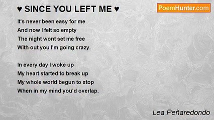 Lea Peñaredondo - ♥ SINCE YOU LEFT ME ♥