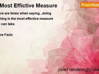(brief renderings) Joe Fazio - A Most Effictive Measure