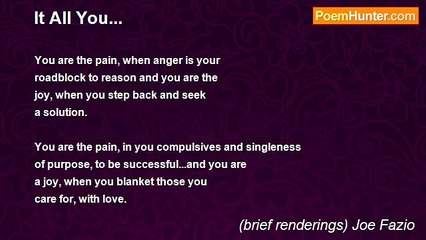 (brief renderings) Joe Fazio - It All You...