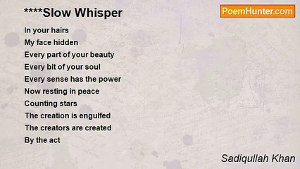 Sadiqullah Khan - Slow Whisper