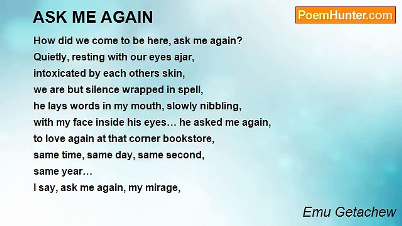 Emu Getachew - ASK ME AGAIN