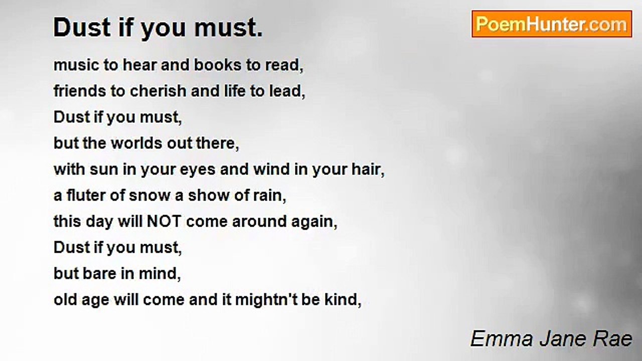 Emma Jane Rae - Dust if you must.