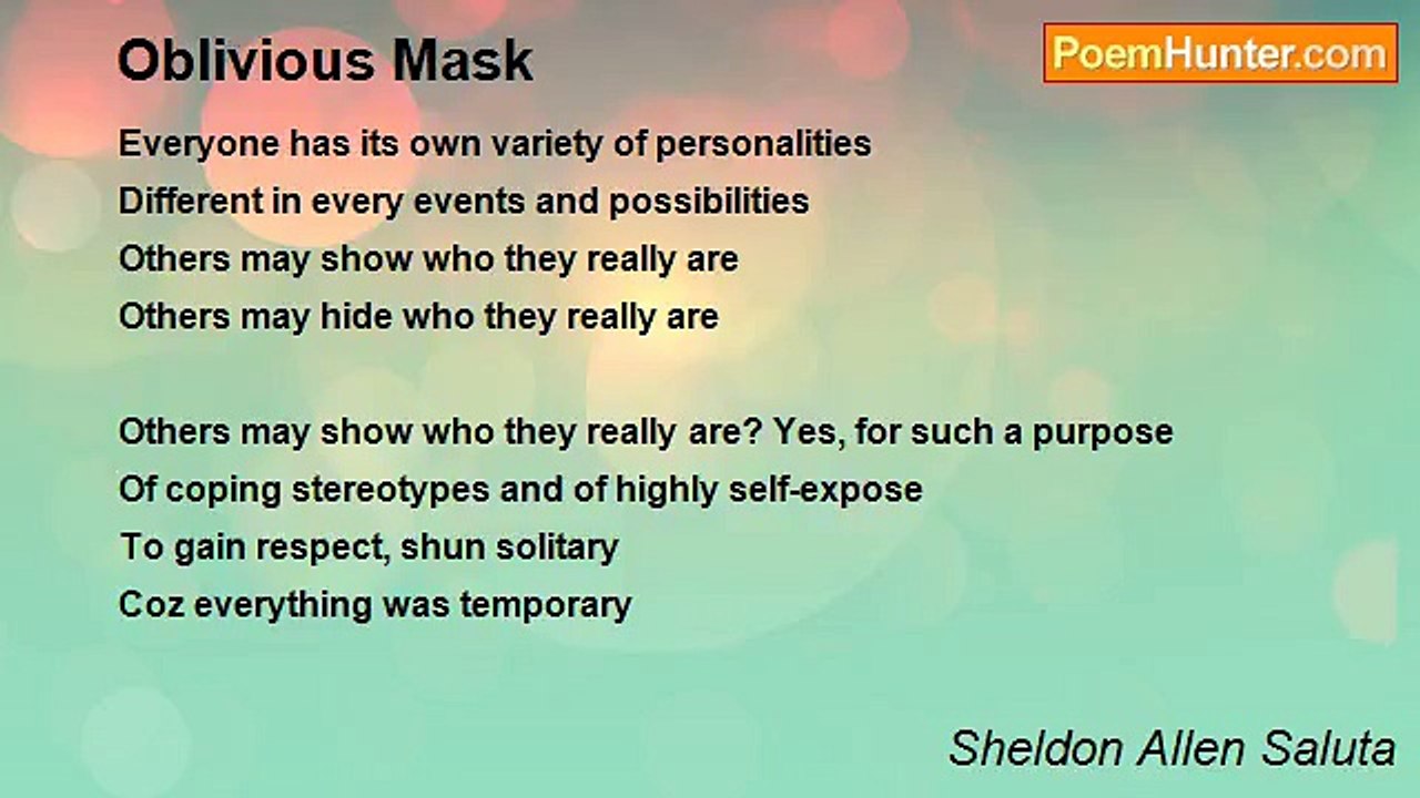 Sheldon Allen Saluta - Oblivious Mask