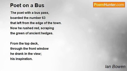 Ian Bowen - Poet on a Bus