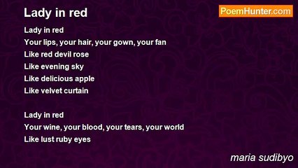 maria sudibyo - Lady in red