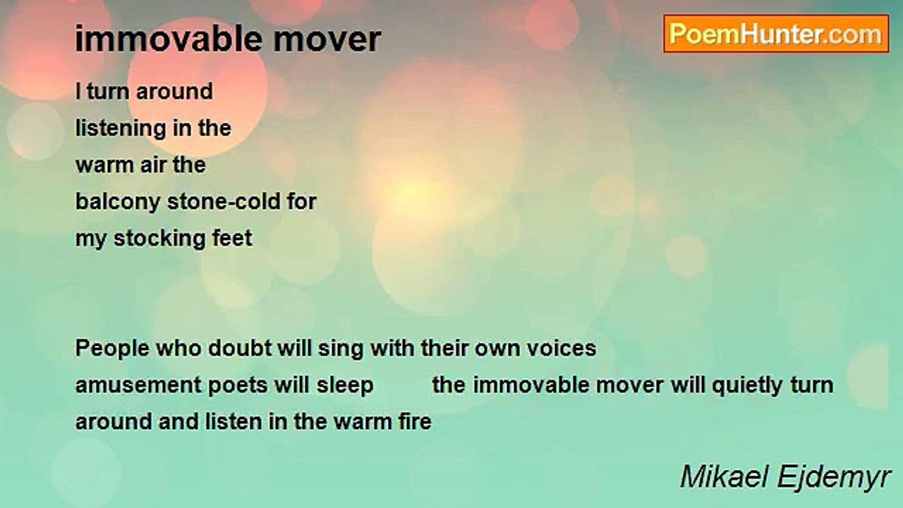 Mikael Ejdemyr - immovable mover (# 8)