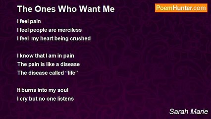 Sarah Marie - The Ones Who Want Me