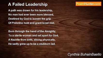 Cynthia BuhainBaello - A Failed Leadership