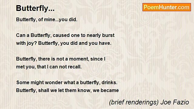 (brief renderings) Joe Fazio - Butterfly...