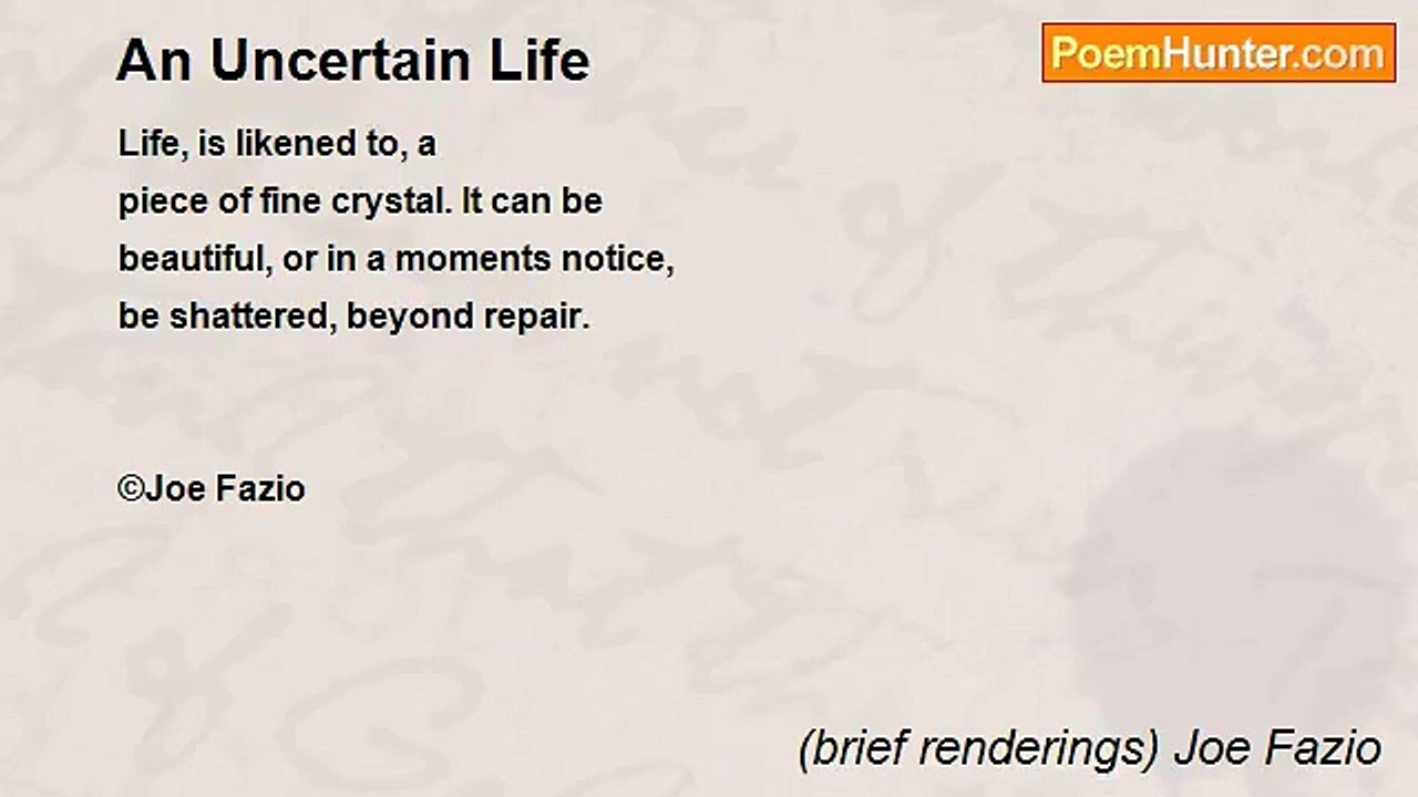 (brief renderings) Joe Fazio - An Uncertain Life