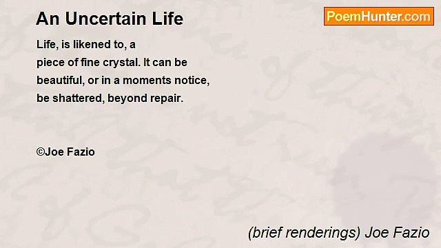 (brief renderings) Joe Fazio - An Uncertain Life