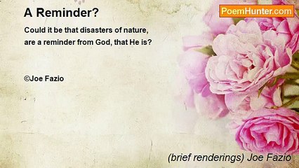 (brief renderings) Joe Fazio - A Reminder?