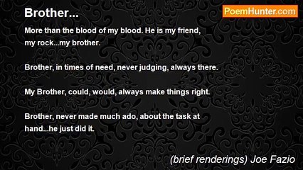 (brief renderings) Joe Fazio - Brother...