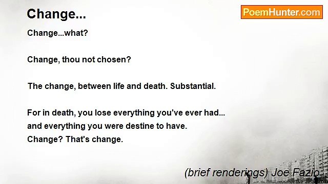 (brief renderings) Joe Fazio - Change...