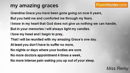 Miss Remy - my amazing graces