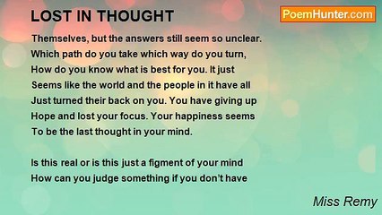 Miss Remy - LOST IN THOUGHT