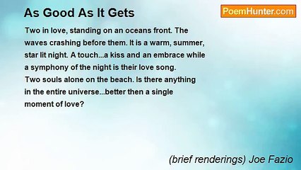 (brief renderings) Joe Fazio - As Good As It Gets