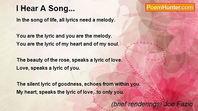 (brief renderings) Joe Fazio - I Hear A Song...