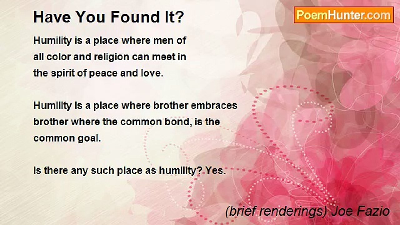 (brief renderings) Joe Fazio - Have You Found It?