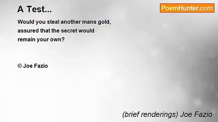 (brief renderings) Joe Fazio - A Test...