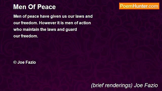 (brief renderings) Joe Fazio - Men Of Peace