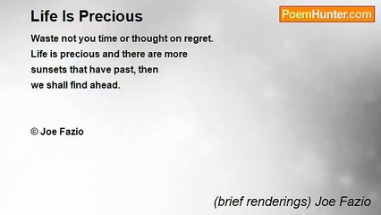 (brief renderings) Joe Fazio - Life Is Precious