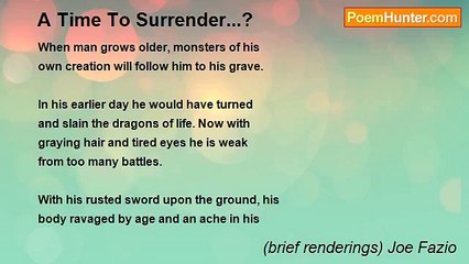 (brief renderings) Joe Fazio - A Time To Surrender...?