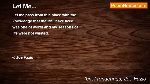 (brief renderings) Joe Fazio - Let Me...