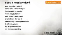 indira babbellapati - does it need a v.day?