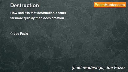 (brief renderings) Joe Fazio - Destruction