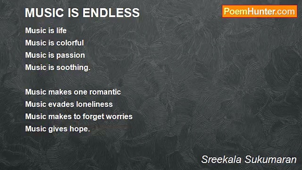 Sreekala Sukumaran - MUSIC IS ENDLESS