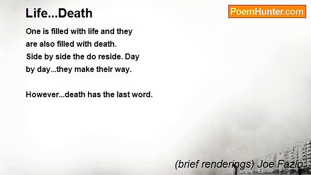 (brief renderings) Joe Fazio - Life...Death