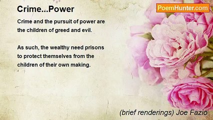 (brief renderings) Joe Fazio - Crime...Power