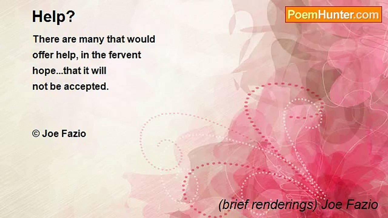 (brief renderings) Joe Fazio - Help?