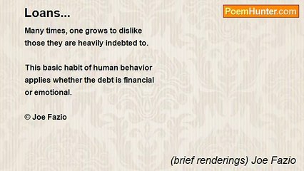 (brief renderings) Joe Fazio - Loans...