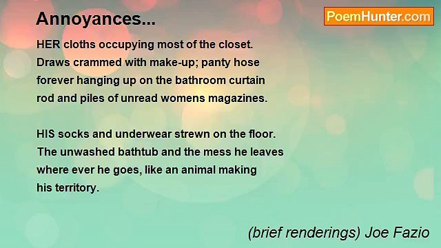 (brief renderings) Joe Fazio - Annoyances...