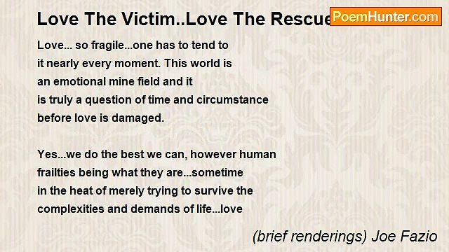 (brief renderings) Joe Fazio - Love The Victim..Love The Rescue