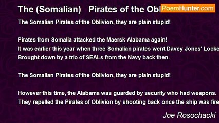 Joe Rosochacki - The (Somalian)   Pirates of the Oblivion