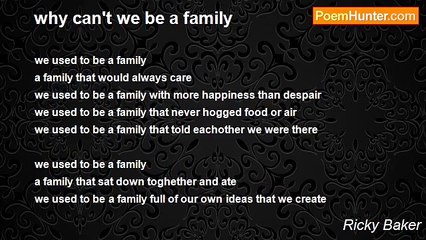 Ricky Baker - why can't we be a family