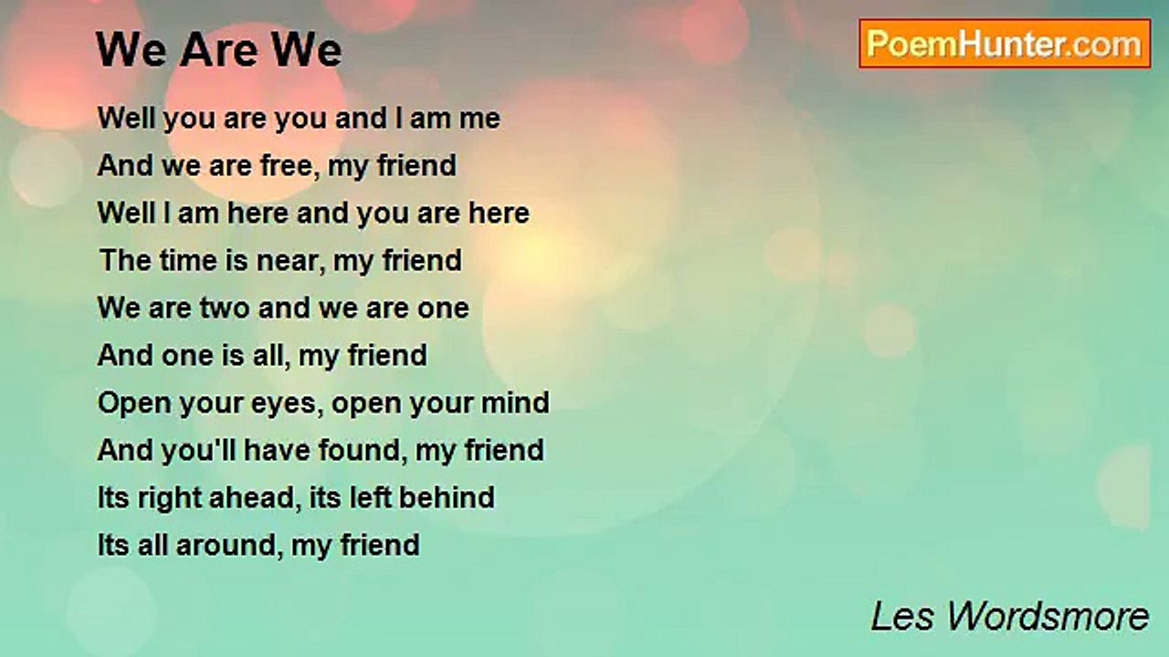 Les Wordsmore - We Are We