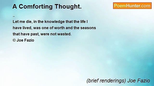 (brief renderings) Joe Fazio - A Comforting Thought.