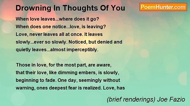 (brief renderings) Joe Fazio - Drowning In Thoughts Of You